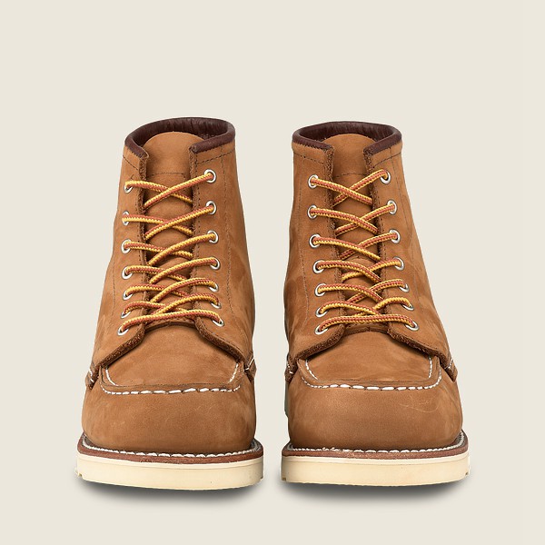 Red Wing Heritage Boots Khaki - Red Wing Womens 6-inch Classic Moc - Short Chinook Leather - FXMOW-7